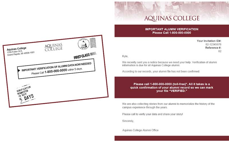 Postcard and Email Samples from PCI