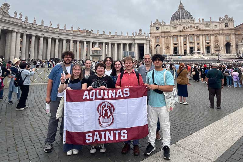 Aquinas students at the Vatican in Rome