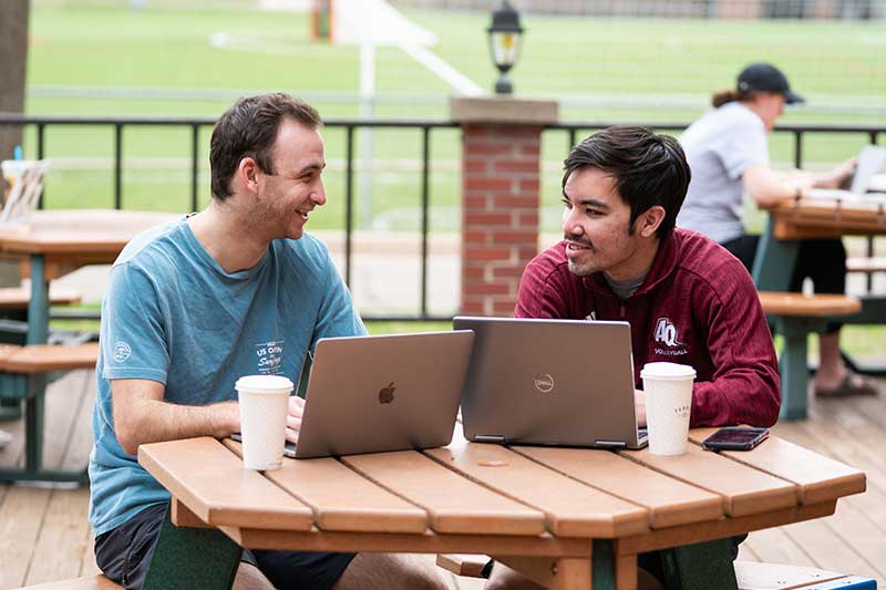 Aquinas students studying Computer Information Systems