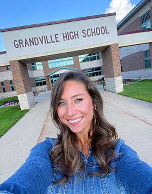 Ingrid working at Grandville 