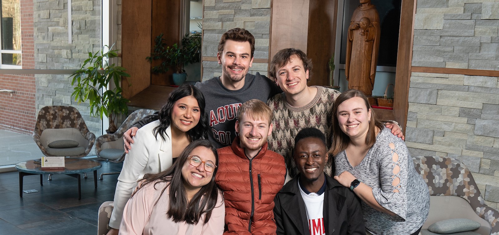 Seven of the students nominated for Senior Salute features for their work in the classroom, on campus, and in the community.