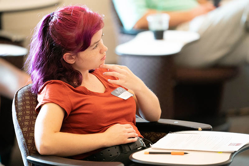 Students learning in class 