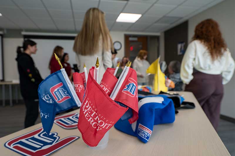 UDM merchandise at Aquinas Open House