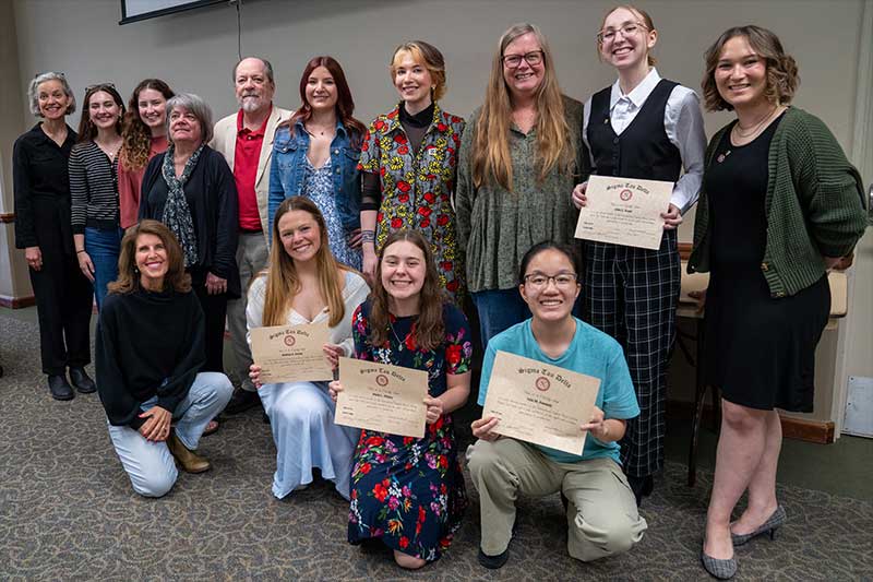 Newly honored members of Sigma Tau Delta
